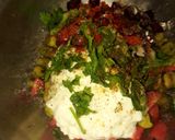 A picture of step 2 of Roasted green chana salad.