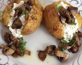 Pas rețetă Kumpir.. cartofi copți în coajă cu cremă de ricotta și ciuperci prăjite 6 fotografie