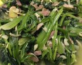 培根炒菠菜（長青無添油版）的食譜步驟4照片