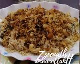 A picture of step 2 of Kaju Rice (Cashewnut Rice).