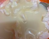 A picture of step 1 of Raffaello chocolate dessert.