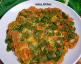 Foto langkah ke 4 dari resep Telur Dadar Daun Melinjo.