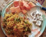A picture of step 3 of Vermicelli pulao.