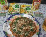 A picture of step 11 of Maggi Nutrilicious Masala VEG ATTA noodles Vegetables pizza.