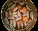 A picture of step 1 of Dressed Eggs.