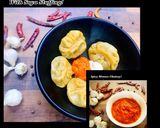 A picture of step 25 of Steamed Wheat Momos (with Soya stuffing).