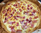 Hagymás, baconos quiche recept fázis 3 fotója