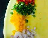 A picture of step 2 of Vegetable besan chilla.