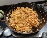 A picture of step 2 of Tava pulav.