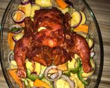 A picture of step 2 of Grilled chicken with potatoes and carrots.