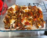 Une image de l'étape 24 de Gratin de fenouil aux champignons, tomates, mozzarella et crème de parmesan.