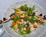 A picture of step 5 of Prawn, litchi and blue cheese salad.