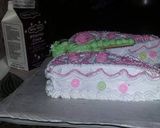A picture of step 3 of Butterfly theme cake.