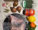 A picture of step 1 of Lamb shank Italian-style stew.