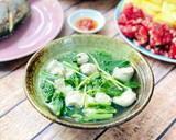 Hình bước làm 4 của món Canh Cải Xanh Nấu Mọc