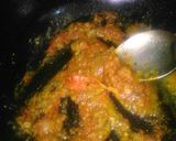 A picture of step 6 of Resturent style curd brinjal.