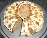 A picture of step 5 of Banana Bread with Walnuts and Golden Raisins.