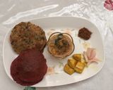 A picture of step 5 of Colourful beet root and methi poori with aloo sabji.