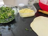Masa de tarta y relleno con acelga
