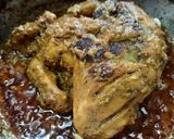 A picture of step 15 of Murgh Musallam.
