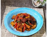 Foto langkah ke 5 dari resep Oseng Ikan Asin Tenggiri Tahu Tempe.