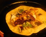 A picture of step 8 of Veg paneer kathi roll.
