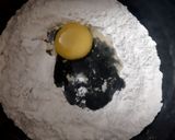 A picture of step 1 of Cowrie/ Kouri (Handmade cowrie shell shaped noodles) in Soup.