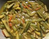 A picture of step 6 of Lentil Fritters in mix veg curry.
