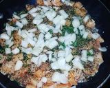 A picture of step 1 of Buffalo Chicken Pasta Bake.