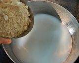 A picture of step 1 of Khandvani rolls.