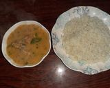 A picture of step 9 of Chany ki daal chicken with chawal.
