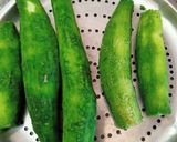 A picture of step 1 of Kaju Karela Sabji.