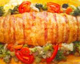 Csirkemell őzgerincformában baconszalonnával recept fázis 3 fotója