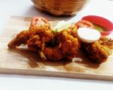 A picture of step 2 of Buttermilk fried Chicken.