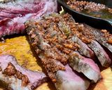 Foto del paso 3 de la receta: Tomahawk con puré de ajo y mostaza vieja