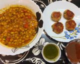A picture of step 4 of Ragda Patties.