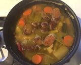 A picture of step 2 of California Farm Winter Leek and Smoked Sausage Soup.