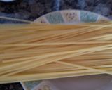 Foto del paso 1 de la receta Espaguettis con jamón al pesto