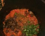 A picture of step 7 of Asun fried rice | goat meat rice.