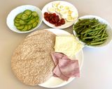 Une image de l'étape 3 de Wrap haricots verts courgettes œuf et jambon.