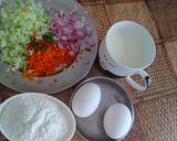 A picture of step 1 of Veggie pancake.
