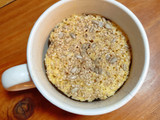 Pancito de avena en taza, en microondas