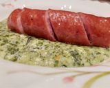 Spenótfőzelék kolbásszal recept fázis 3 fotója