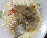 A picture of step 2 of Baingan kachri / bhaja.