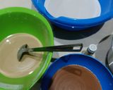 Foto langkah ke 4 dari resep Kue Lapis Tepung Beras Coklat Moka.
