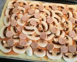 Foto del paso 13 de la receta Pizza Bratwurst con champiñones