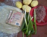 Foto langkah ke 1 dari resep Martabak kentang daging bumbu rendang.