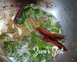 A picture of step 4 of Andhra Gongura Chutney.