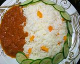 A picture of step 2 of Carrot rice.