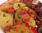 Pas rețetă Cotlet de porc cu sos și cartofi la cuptor 4 fotografie